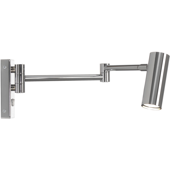 Photo of Puck Wall Lamp, Chrome, Cable, Br: 49.5 cm - Bedside Lamps - Åke Hultgren - Silver