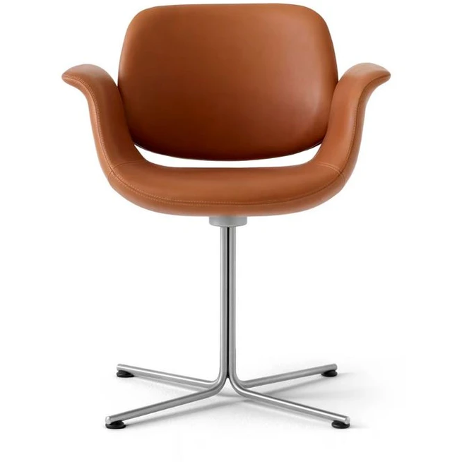 Photo of Flamingo Chair 3381 By Foersom & Hiort-lorenzen - Spisebordsstol - Max 93 Indian Red / Stainless Steel - W68 X D63 X H80 X Sh45 Cm