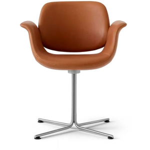 Flamingo Chair 3381 By Foersom & Hiort-lorenzen - Spisebordsstol - Max 93 Indian Red / Stainless Steel - W68 X D63 X H80 X Sh45 Cm