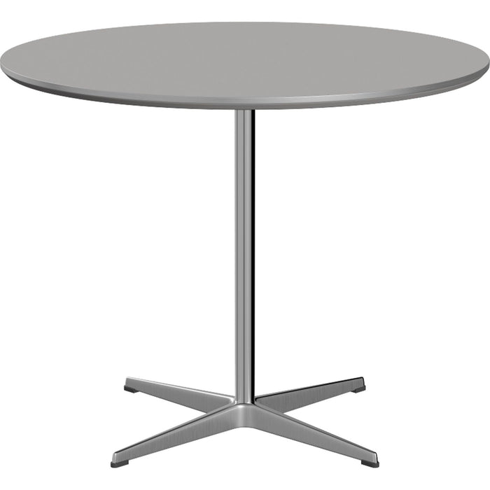 Photo of A623 Circular, Ø90 cm, Laminate, Grey Efeso, 4-prong Star Base - Dining Table - Arne Jacobsen,piet Hein - Grey - Laminate/Metal