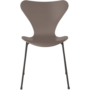 Photo of 3107 Seven, coloured box, Venetian Red, Underframe Brown Bronze - Dining chairs - Arne Jacobsen - Red - Metal/wood