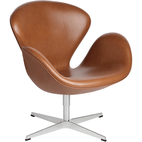 Photo of 3320 Swan, Fabric, Fame 60017 - Swivel armchairs - Arne Jacobsen - Blue - Metal/foam/wool