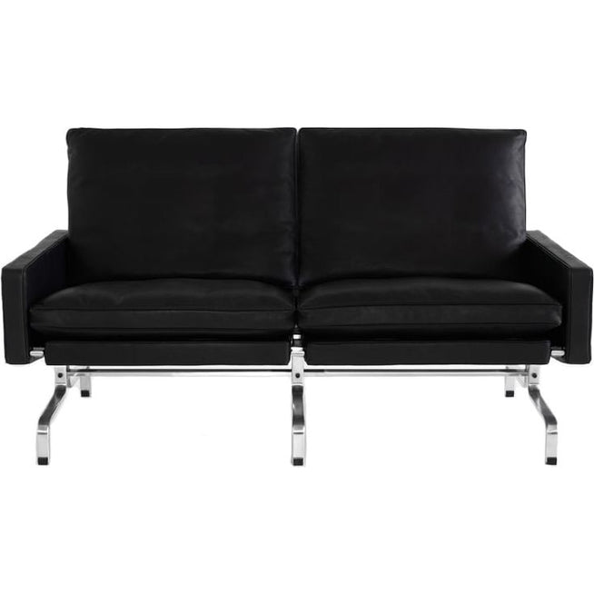 Photo of Pk31 2-sits Soffa Leather Aura Black-chrome