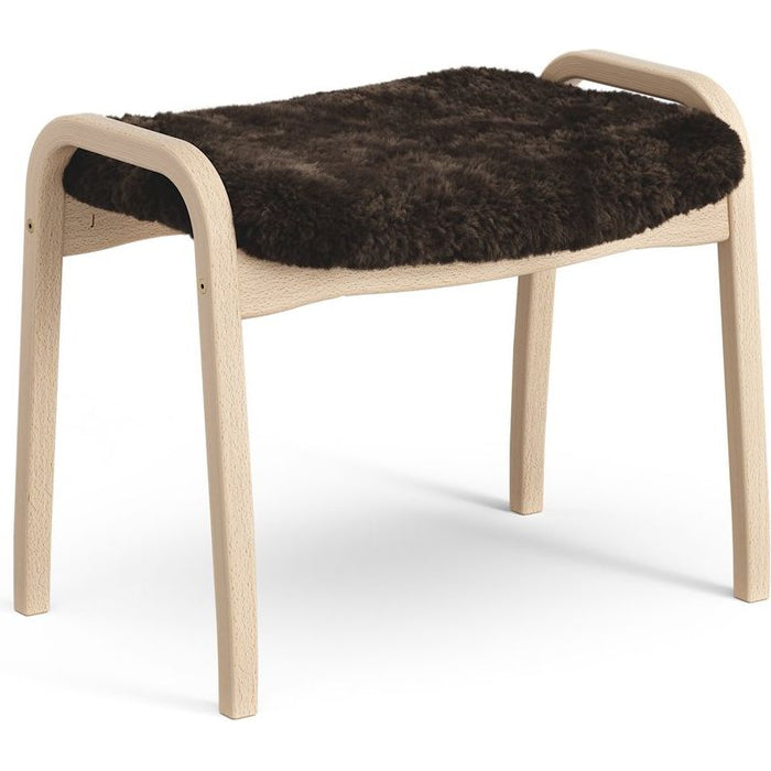 Lamini Children's Foot Stool Laquered Beech/sheep Skin