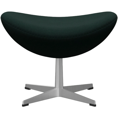 Photo of 3127 Ägget Footstool, Christianshavn 1161 Satin Polished Aluninium - Footstools - Arne Jacobsen - Metal/textile/synthetic