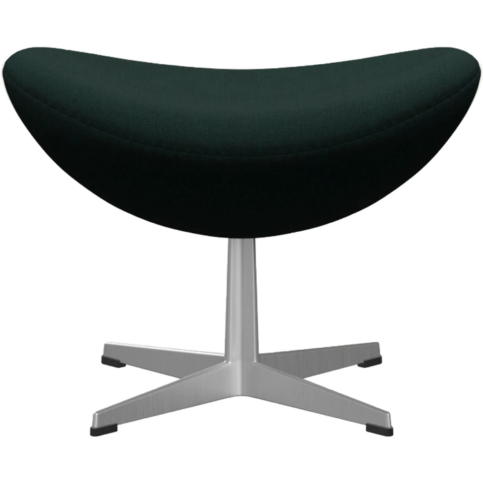 Photo of 3127 Ägget Footstool, Christianshavn 1161 Satin Polished Aluninium - Footstools - Arne Jacobsen - Metal/textile/synthetic