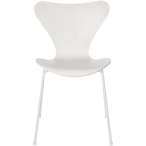 Photo of 3107 Sjuan Monochrome, coloured ash veneer, white - Dining chairs - Arne Jacobsen