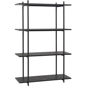 Photo of Black Metal Storage Cabinet with 4 Shelves