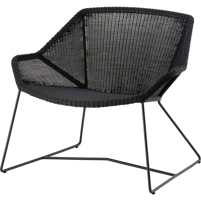 Photo of Breeze Highback Lounge Chair Cushion - Outdoor Cushions - Dark Grey - Cane-line Focus - W: 75 x D: 55 x H: 2 cm
