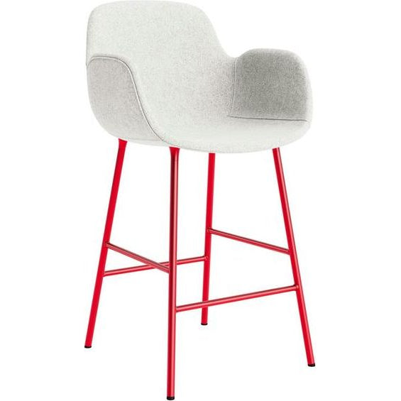 Photo of Form Bar Armchair 65 Cm Full Upholstery Bright Red Steel