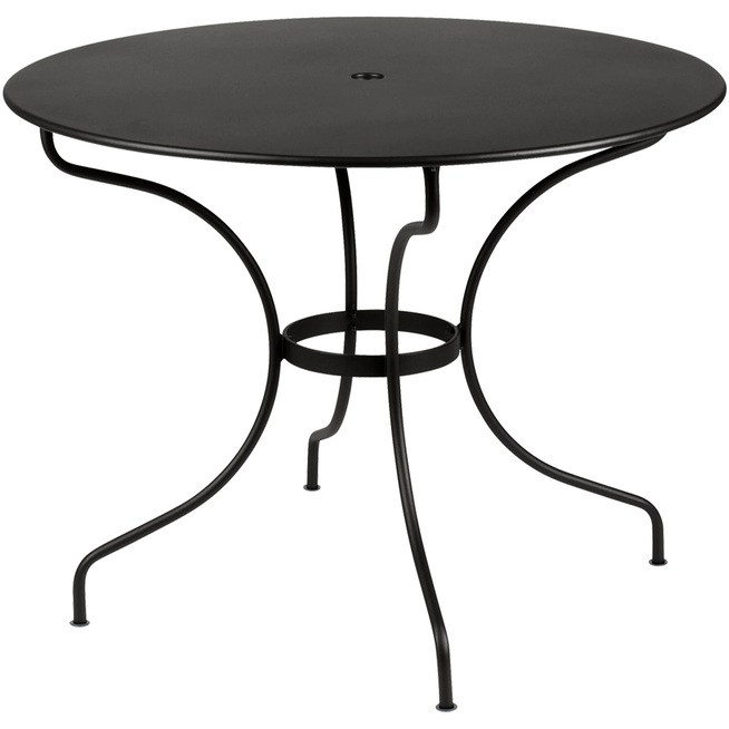 Photo of Opera Table Ø 96 cm, Liquorice - Matbord Utomhus - Studio Fermob - Svart - Metall
