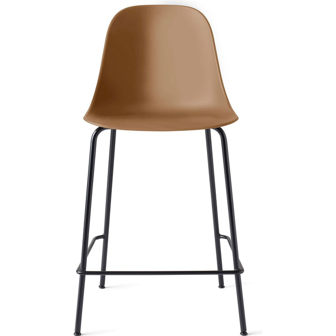 Photo of Harbour Counter Side Chair Black Steel Base Shell Khaki - Barstolar & Barpallar - Norm Architects - Grön - Metall/syntetiskt/plast