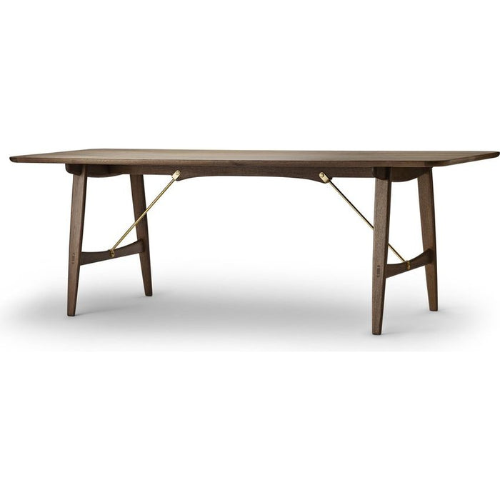 Photo of Bm1160 Hunting Table Dining Table Clear Lacquered Walnut-Brass