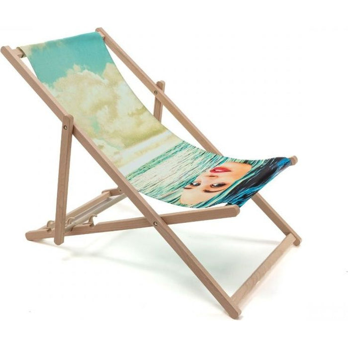 Photo of Girl in the Sea Sun Lounger