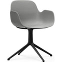 Form Armchair Swivel 4l Alu - Black Aluminium