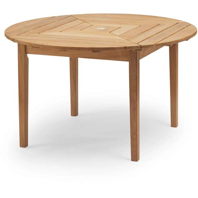 Photo of Drachmann Round Table - Outdoor Dining Table - Bernt Santesson - Wood Coloured - Wood