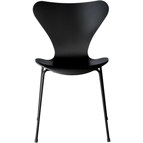 Photo of 3107 Sjuan - Beech veneer Black - Dining chairs - Arne Jacobsen - Black - Wood