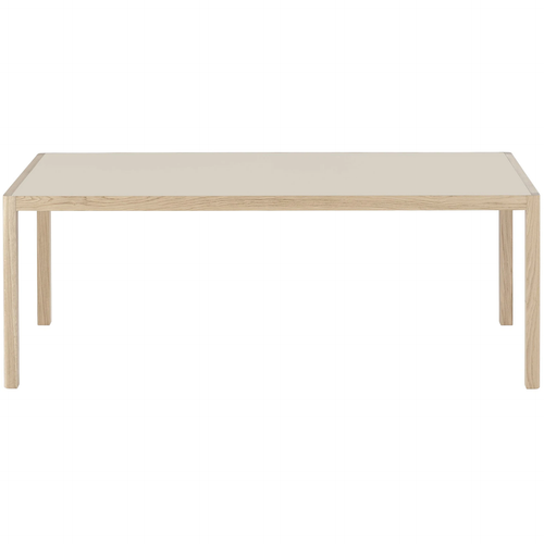 Photo of Workshop Table, 200 X 92 Cm, Warm Grey Linoleum/oak - Matbord - Cecilie Manz - Träfärgad,grå - Trä/plast