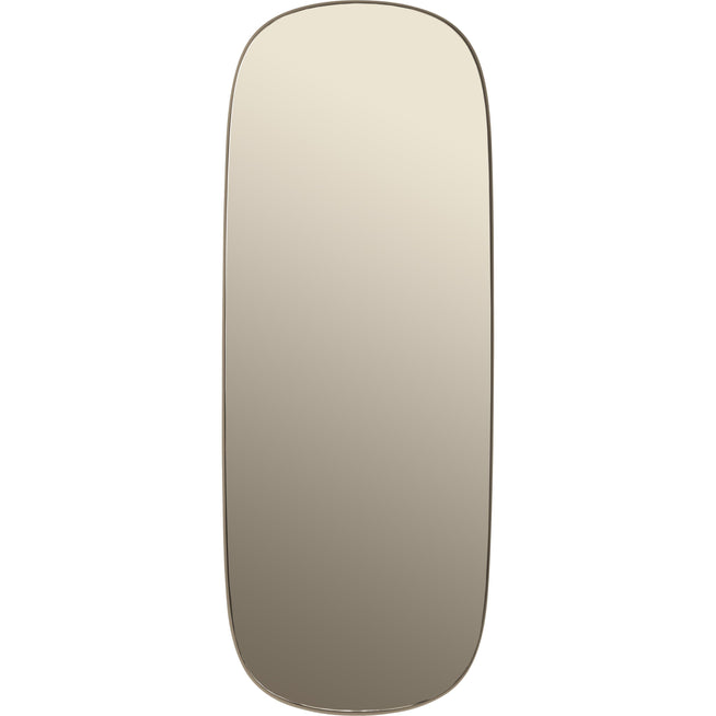 Photo of Framed Mirror Large, Taupe/taupe Glass - Wall mirrors - Anderssen & Voll - Beige