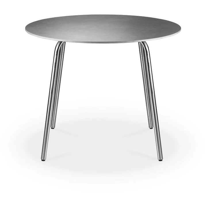 M21 Brick Garden Table Ø: 90 cm - Stainless Steel/Stone