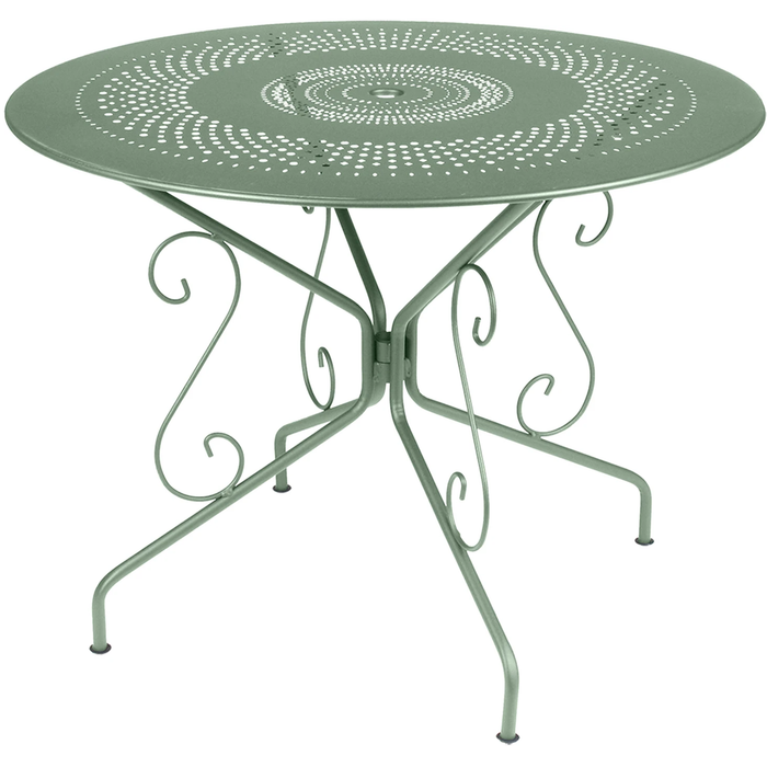 Photo of Montmartre Table Ø 96 cm, Cactus - Outdoor dining table - Green - Metal