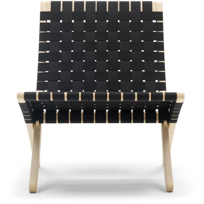 Photo of Mg501 Cuba Folding Armchair Oak Stand Black-Cotton