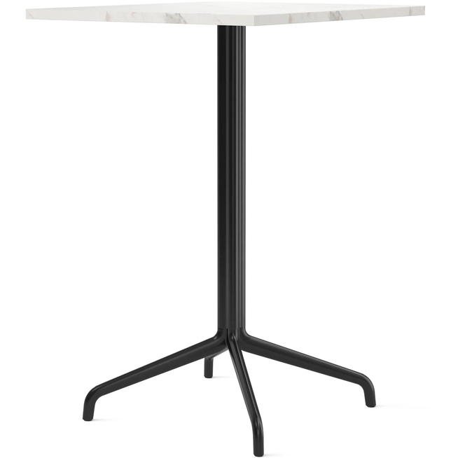 Photo of Harbour Column Counter Table 4-star - Black/off White - 70x60 Cm - Barbord - Norm Architects - Svart - Metall/sten