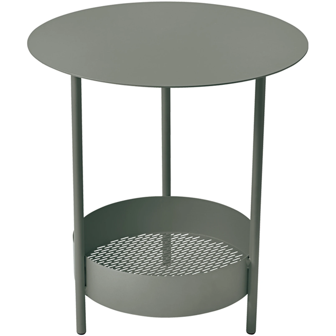Photo of Salsa Pedestal Table, Rosemary - Small Table & Side Table Outdoor - Goula / Figuera - Green - Metal