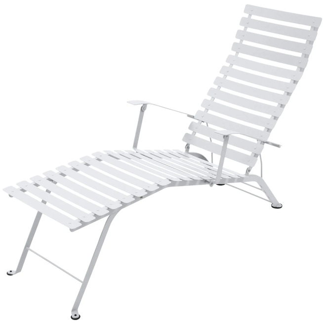Photo of Bistro Chaise Langu Cotton White 01 - Solstroller & Soulsinger - Patrice Hardy - Metal