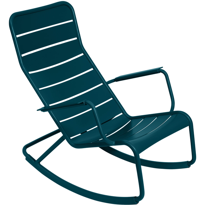 Photo of Luxembourg Rocking Chair Acapulco Blue 21 - Outdoor Armchairs - Frédéric Sofia - Metal