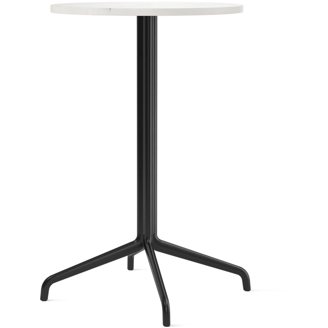 Photo of Harbour Column Dining Table 4-star - Black/off White - Ø60 Cm - Matbord - Norm Architects - Svart,vit - Metall/sten