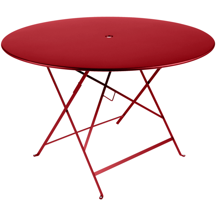 Photo of Bistro Table Ø 117 cm, Poppy - Outdoor dining table - red - metal