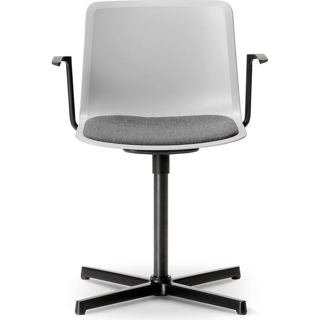 Photo of Pato Swivel Armchair 4011 By Welling/ludvik - Seat Upholstery - Kontorstol - Stone/fiord 151 - W63 X D50 X H79 X Sh46,5 Cm