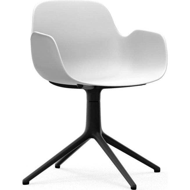 Photo of Form Armchair Swivel 4l Alu - Spisebordsstol - Black Aluminium /