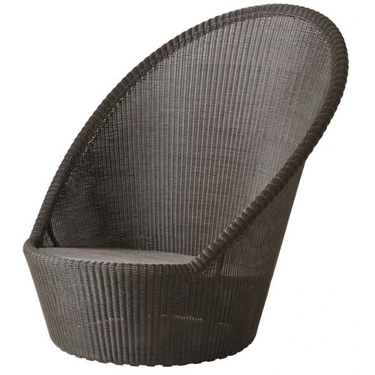 Photo of Kingston Solstol M. Hjul - Loungestol - Mocca/weave - W92 X D102 X H98 Cm
