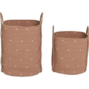 Photo of Dot Baskets Caramel Set of 2 - L301040
