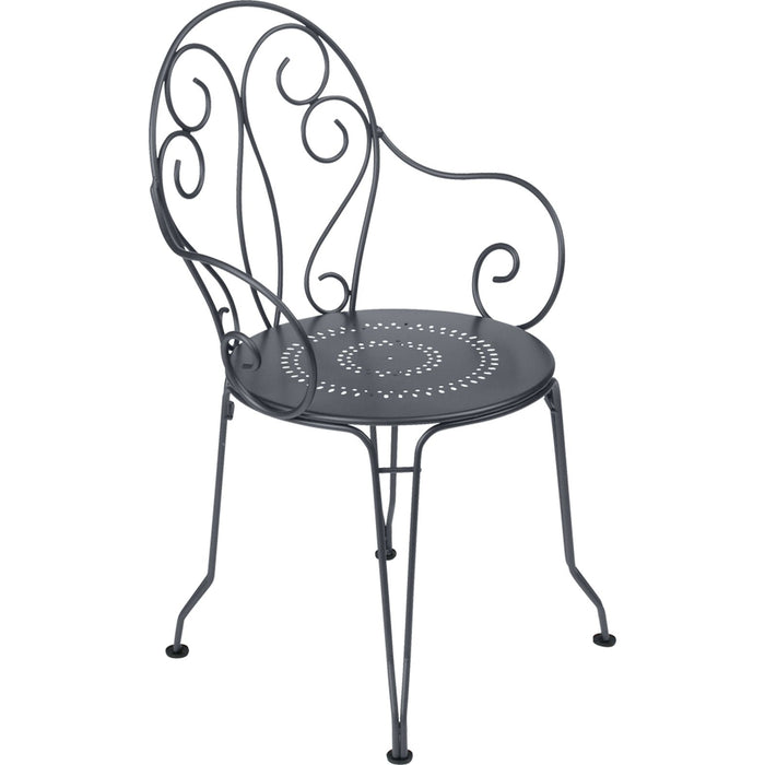 Photo of Montmartre Armchair, Anthracite - Outdoor dining chairs - Grey - Metal