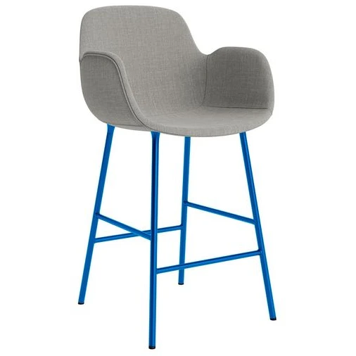 Photo of Form Bar Armchair 65 Cm Full Upholstery Bright Blue Steel