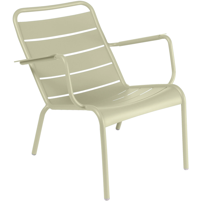 Photo of Luxembourg Low Armchair Willow Green 65 - Matstolar Utomhus - Frédéric Sofia - Grön - Metall