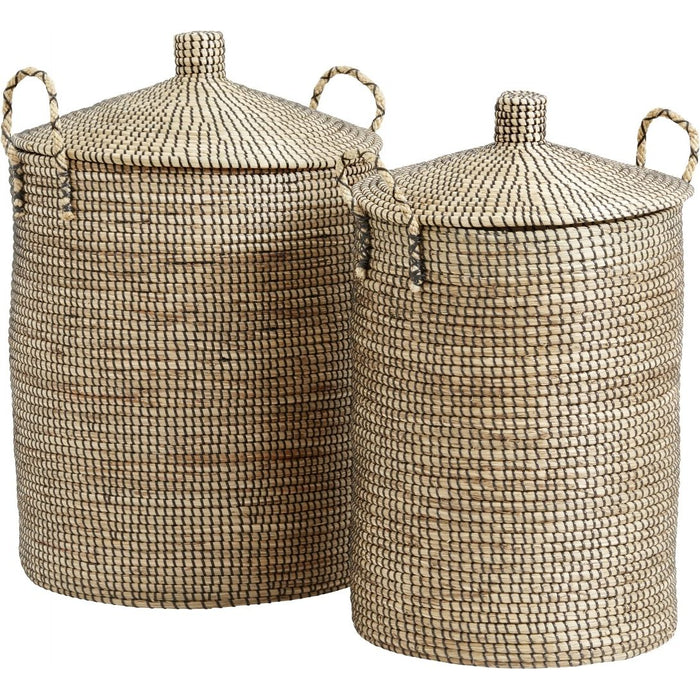 Photo of Acclaimed Laundry Baskets Set of 2 Pieces - Natural / Black
