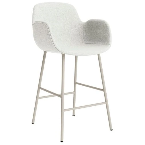 Photo of Form Bar Armchair 65 Cm Full Upholstery Light Grey Steel