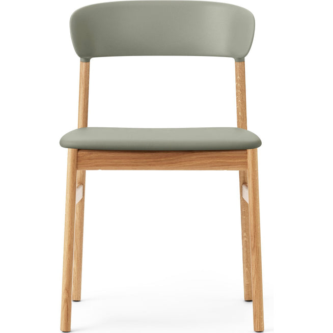 Photo of Herit Stol / Polstret - Spisebordsstol - Dusty Green (spectrum Leather) - L: 50 X D: 51 X H: 78,5 X Sh: 45 Cm
