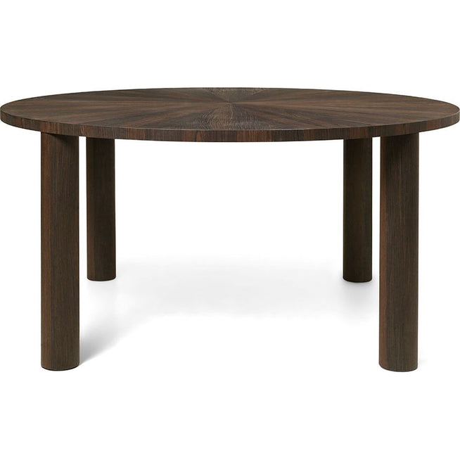 Photo of Post Dining Table - Dining Table - Dark Brown - Ø: 150 x H: 73 cm