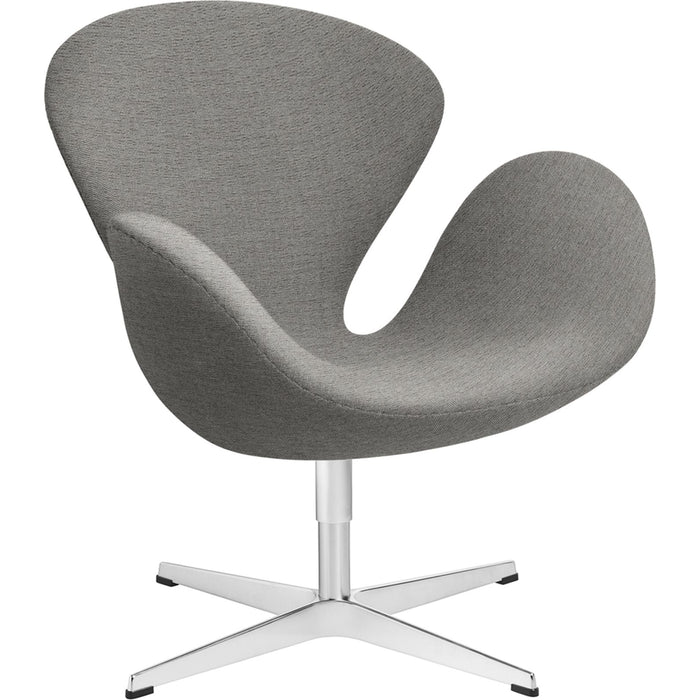 Photo of 3320 Swan Lounge Chair | Fabric | Satin Polished Steel Stand