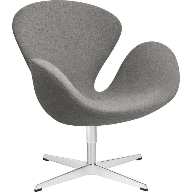 Photo of 3320 Swan Lounge Chair | Fabric | Satin Polished Steel Stand
