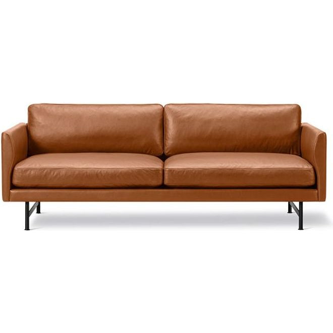 Photo of Calmo Sofa 95 5652 By Hugo Passos - 2 Personers Sofa - Omni 377 Dark Brown / Matt Chrome - W200 X D90 X H75,5 X Sh41 Cm
