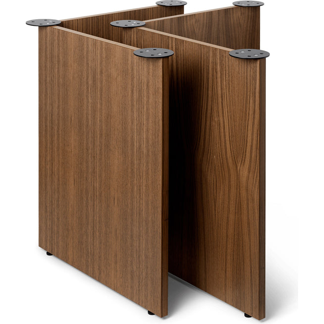 Photo of Mingle Table Legs / Wood - Spisebord - W68 - Walnut - Set Of 2 - W78,7 X H71,6 X D44,4 Cm