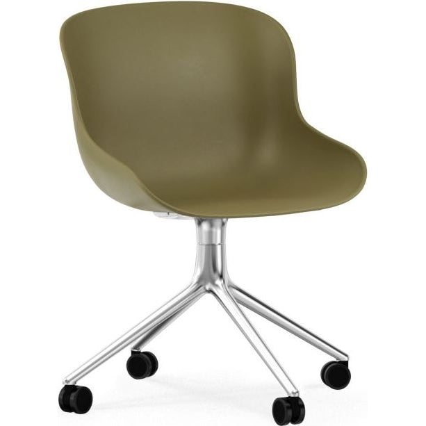 Photo of Hyg Chair Swivel 4w - Kontorstol - Olive - Aluminium - H: 84 X L: 54 X D: 53,5 X Sh: 46 Cm