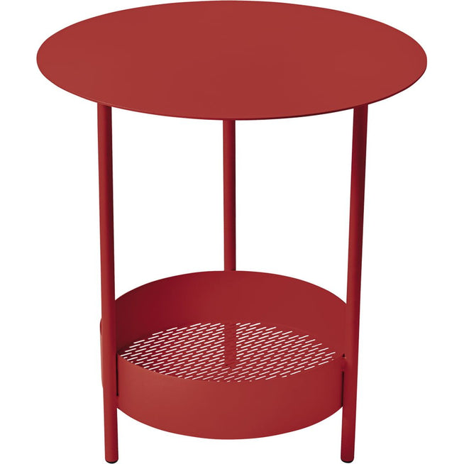 Photo of Salsa Pedestal Table Chili 43 - Small Tables & Side Tables Outdoor - Goula / Figuera - Red - Metal