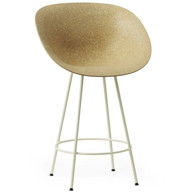 Photo of Mat Bar Armchair 65 Cm Steel - Barstol - Hemp / Cream Steel - H100 X W64 X D55 X Sh65 Cm